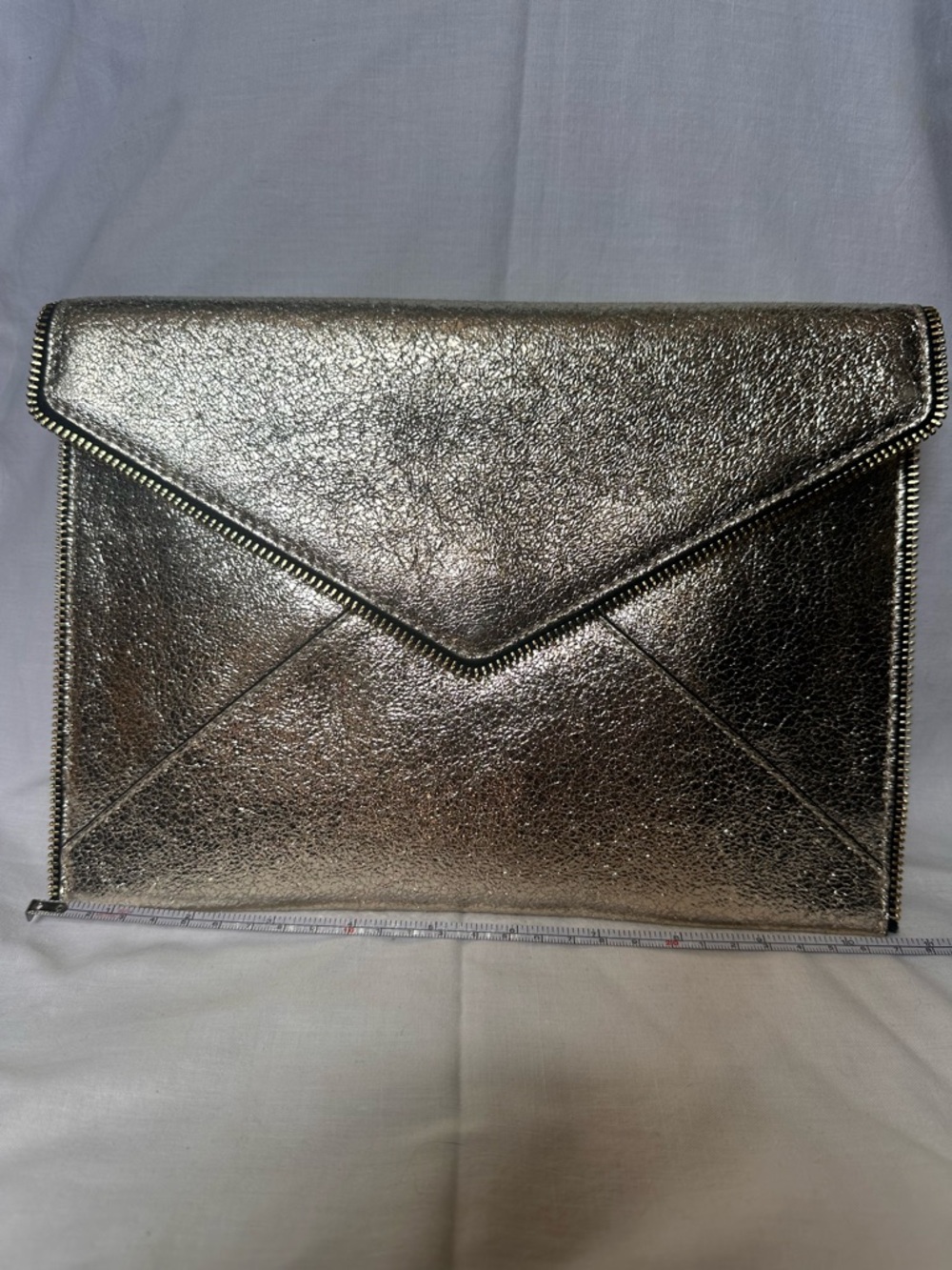 Rebecca Minkoff Envelope Clutch in Metallic Gold. Like New!